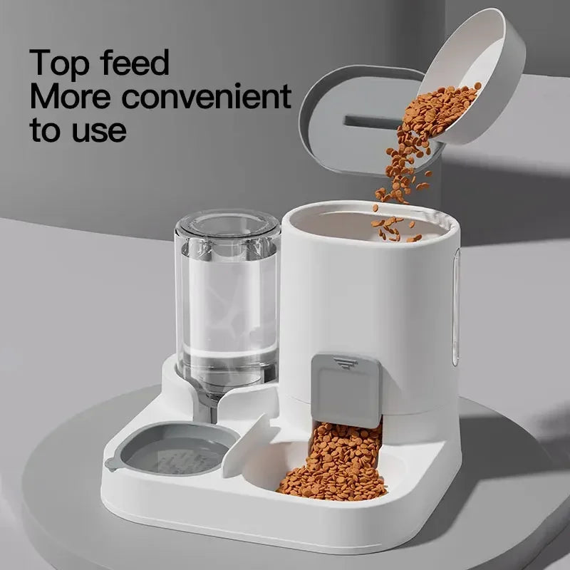 Feeder - Dual-purpose Drinking and Feeding Unit - Convenient, Simple, Large Capacity -Suitable for Small and Medium Dogs and cat