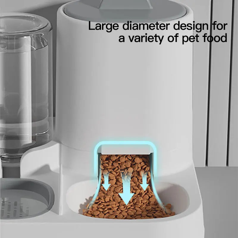 Feeder - Dual-purpose Drinking and Feeding Unit - Convenient, Simple, Large Capacity -Suitable for Small and Medium Dogs and cat