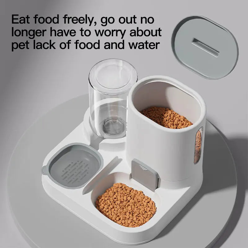 Feeder - Dual-purpose Drinking and Feeding Unit - Convenient, Simple, Large Capacity -Suitable for Small and Medium Dogs and cat